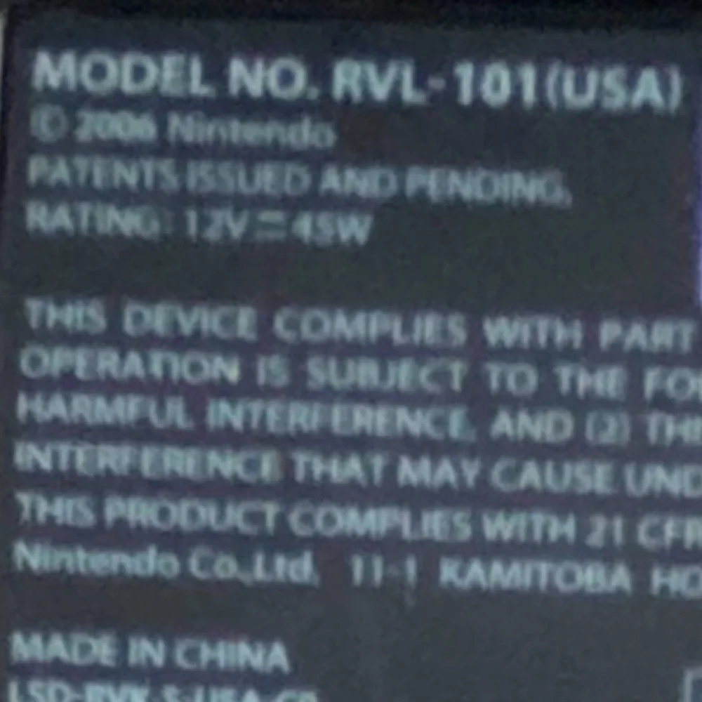 Nintendo Wii Gaming Console + 1 Controller + All Cords RVL-101 TESTED & WORKING